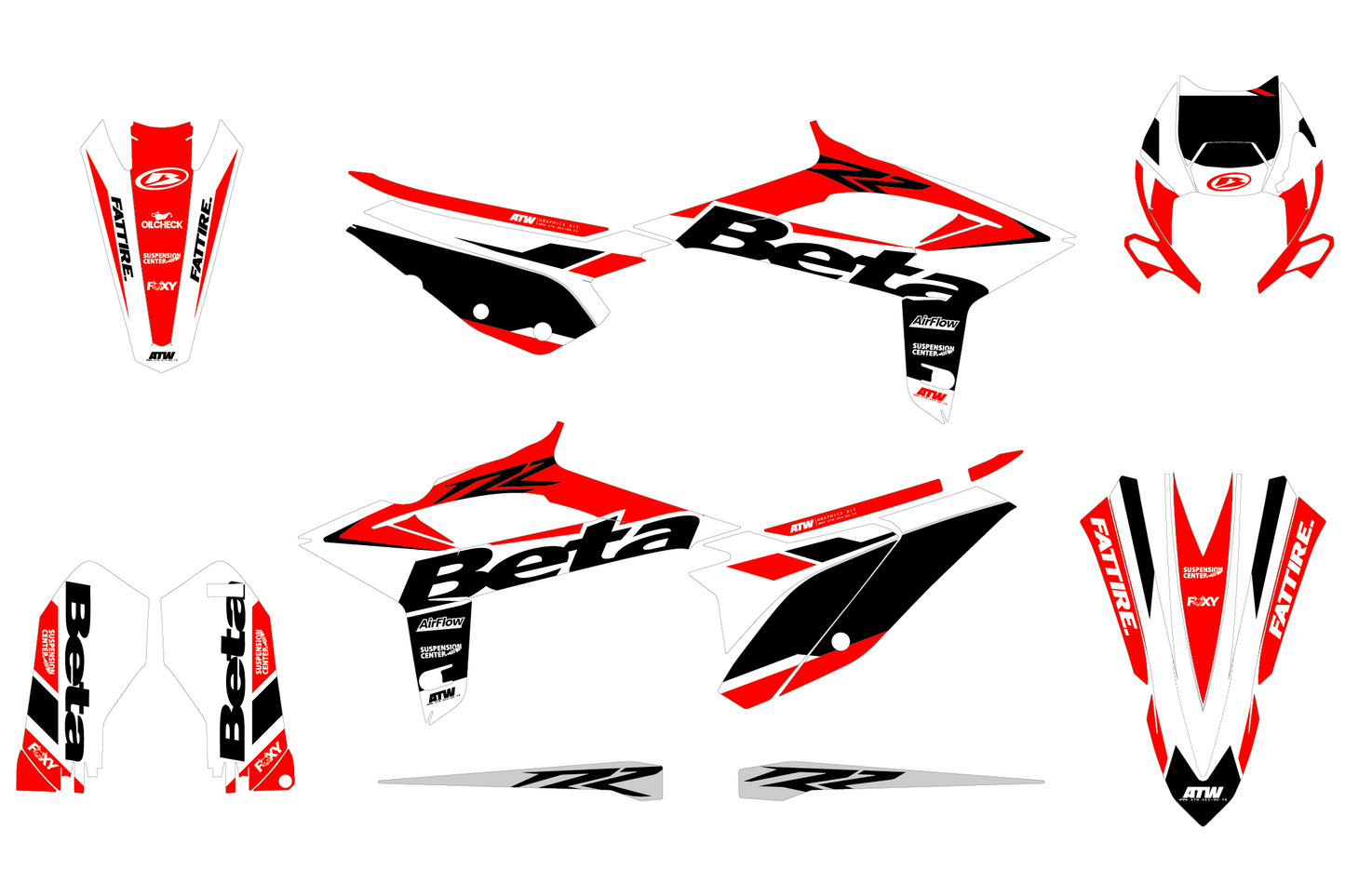 KIT DÉCO MOTOCROSS “FACTORY” POUR BETA X-TRAINER NOIR - ATW DESIGN