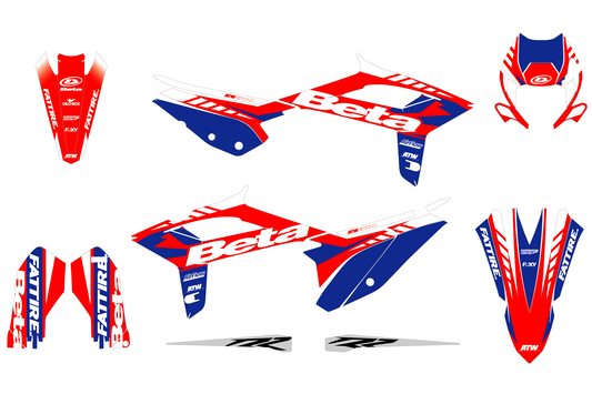 KIT DÉCO MOTOCROSS “RACER” POUR BETA X-TRAINER ROUGE - ATW DESIGN