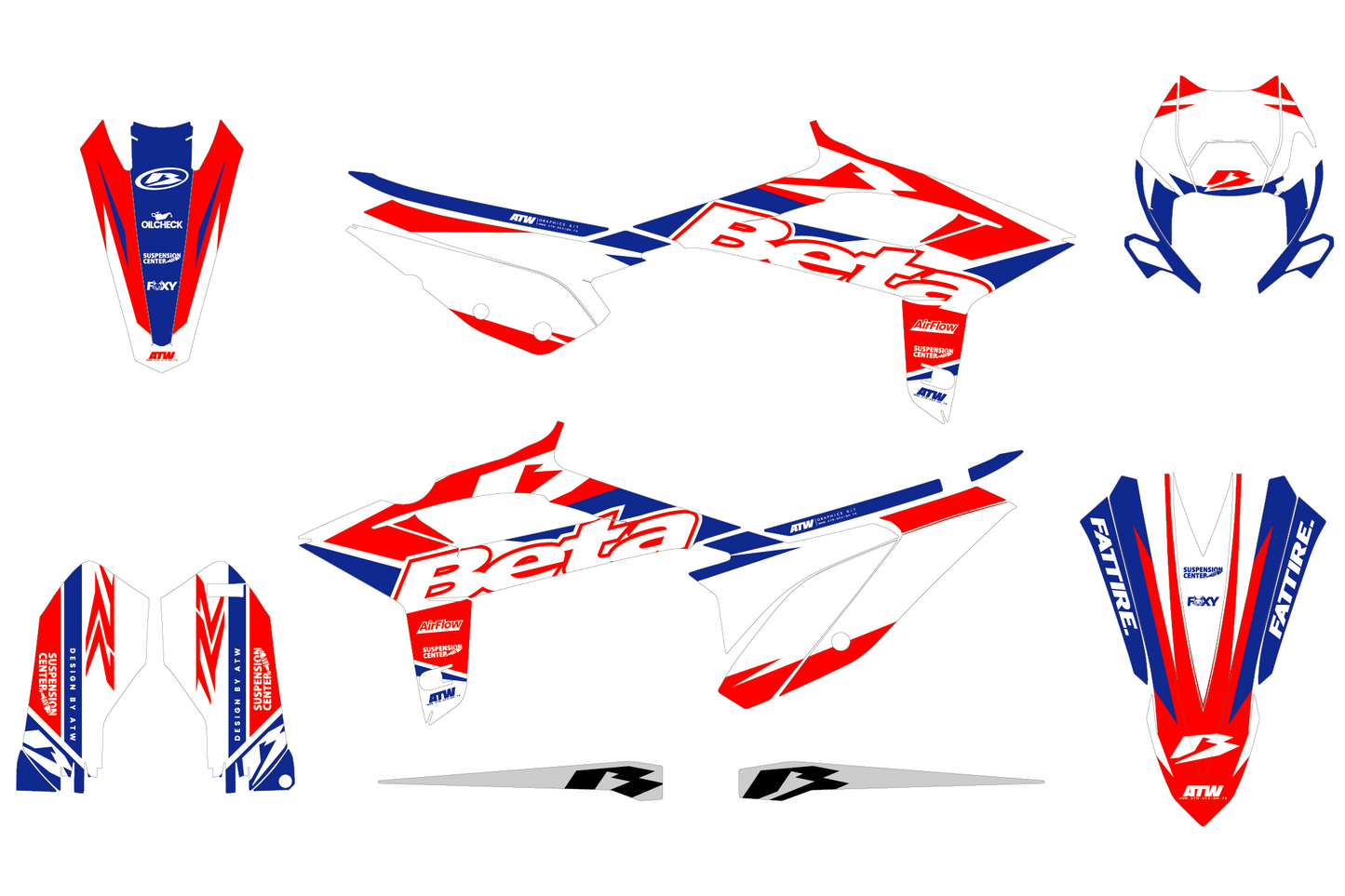 KIT DÉCO MOTOCROSS “STAND” POUR BETA X-TRAINER BLANC - ATW DESIGN