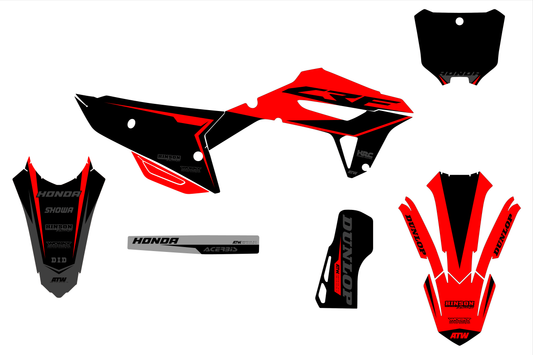 Kit déco motocross “Modern” Honda CR - CRF Rouge - ATW DESIGN