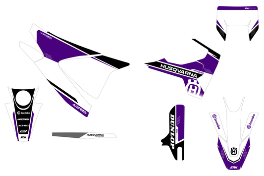 Kit déco motocross “Block” Husqvarna 701 Violet - ATW DESIGN