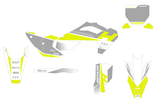 Kit déco motocross “Crock” Husqvarna Blanc - ATW DESIGN