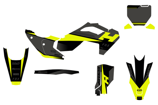 Kit déco motocross “Crock” Husqvarna Noir - ATW DESIGN