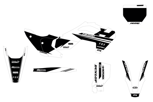 Kit déco motocross “Spike” Husqvarna Blanc - ATW DESIGN
