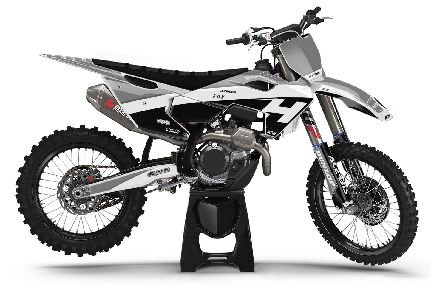 Kit déco motocross “Wave” Husqvarna Blanc