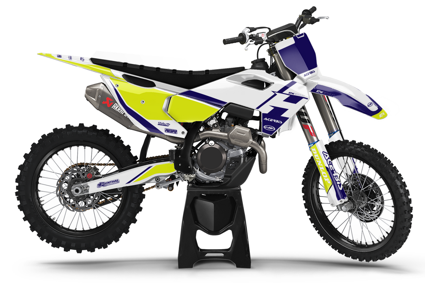 Kit déco motocross “Factory” Husqvarna Blanc