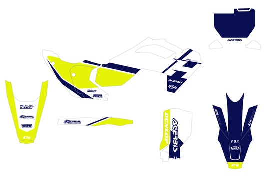 Kit déco motocross “Factory” Husqvarna Blanc - ATW DESIGN