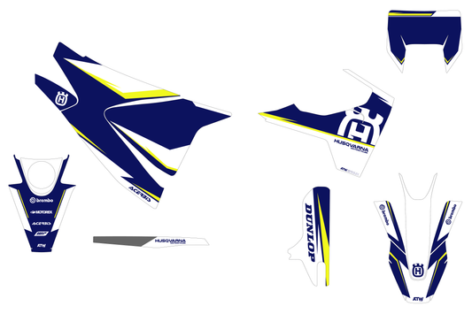 Kit déco motocross “Factory” Husqvarna 701 Bleu - ATW DESIGN