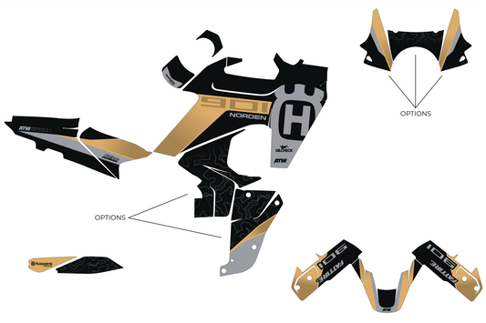 Kit déco HUSQVARNA NORDEN 901 “Line” Beige - ATW DESIGN