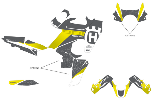 Kit déco HUSQVARNA NORDEN 901 “Line” Gris - ATW DESIGN