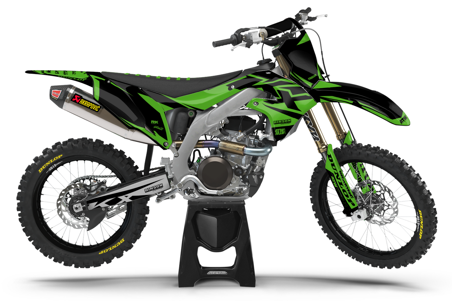Kit déco motocross “Racer” Kawasaki Vert