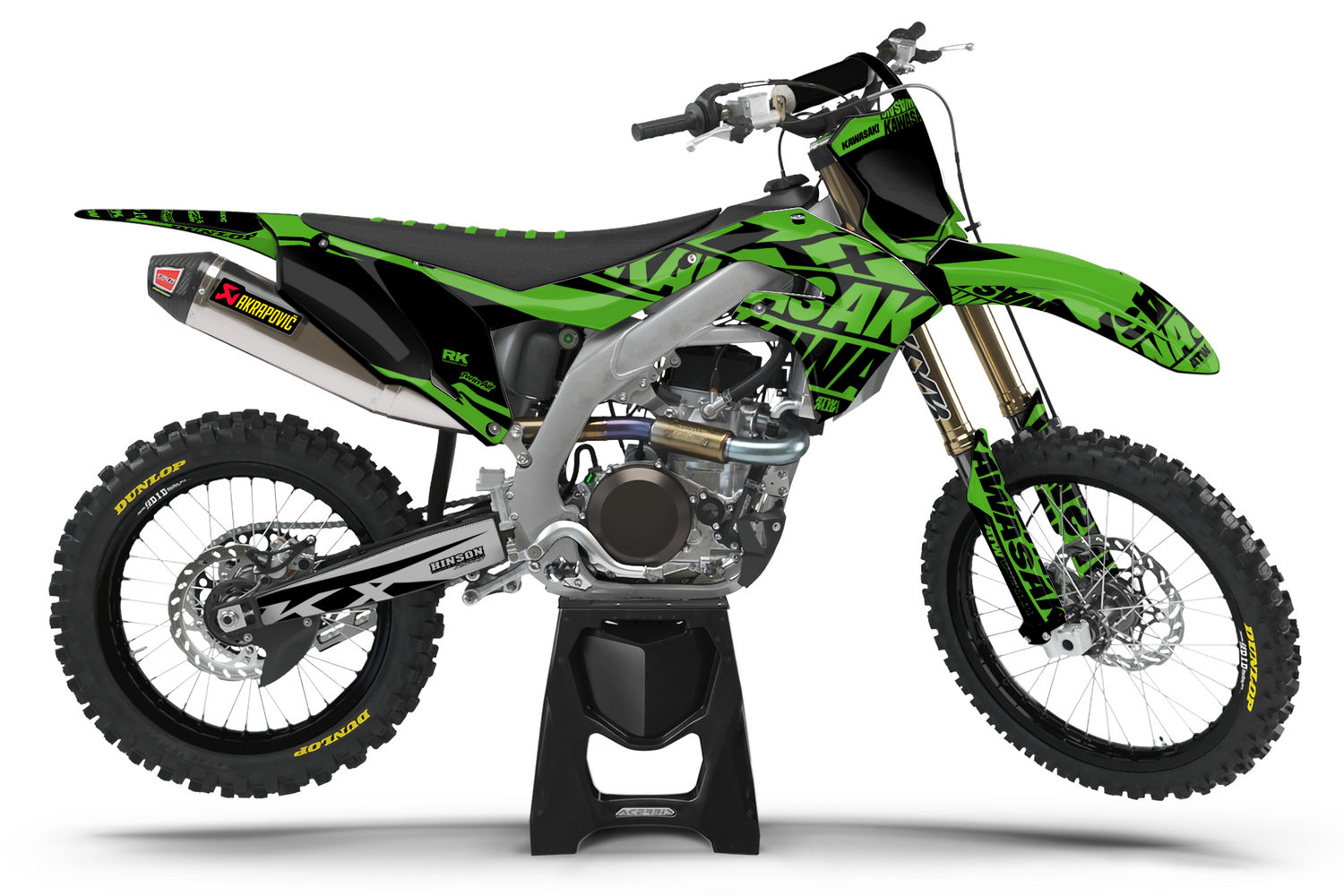 Kit déco motocross “Title” Kawasaki Vert - ATW DESIGN