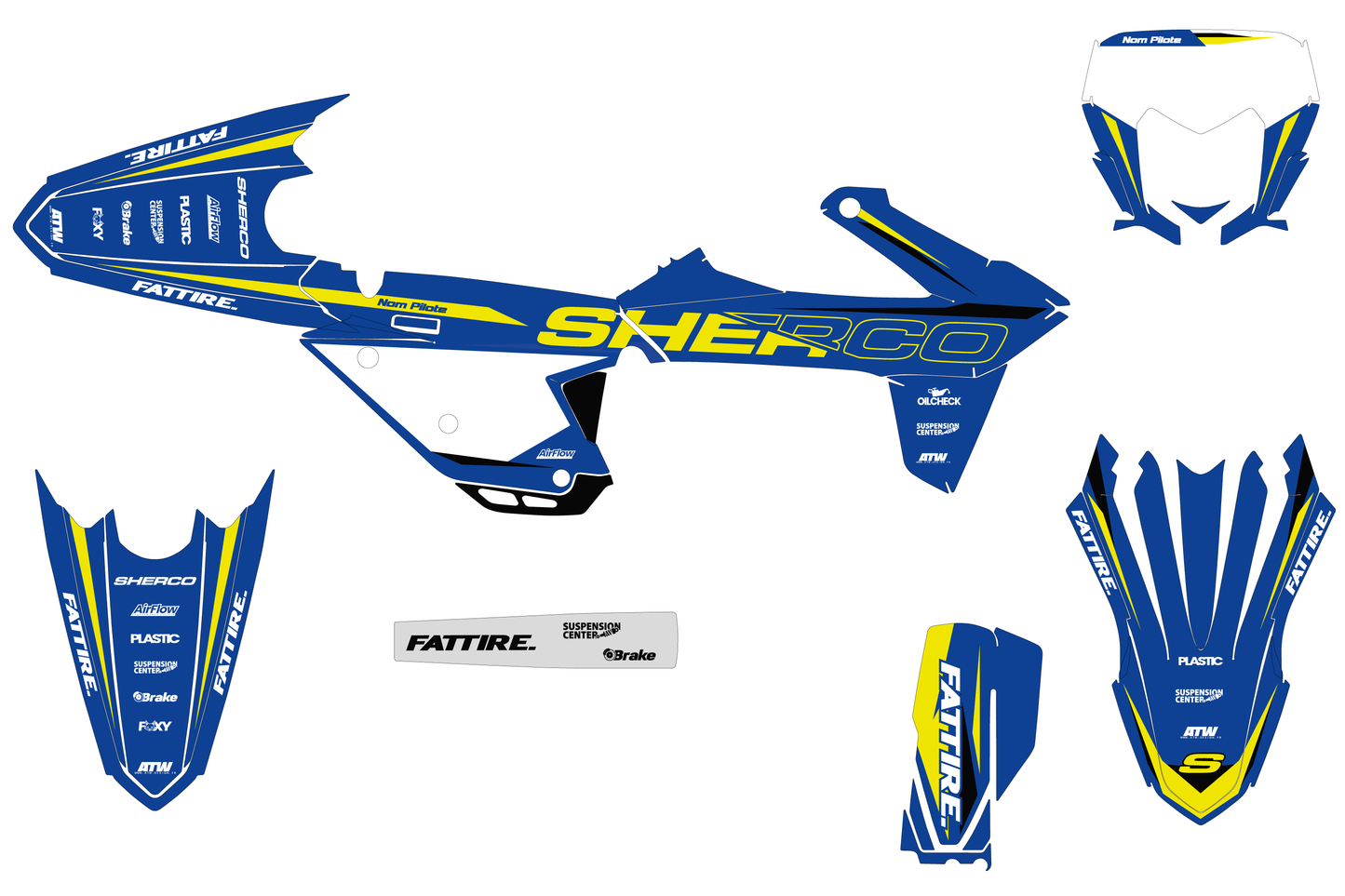 Kit déco Sherco SE/SM - SHMX001 Bleu