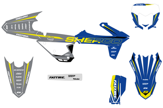 Kit déco Sherco SE/SM - SHMX001 Gris