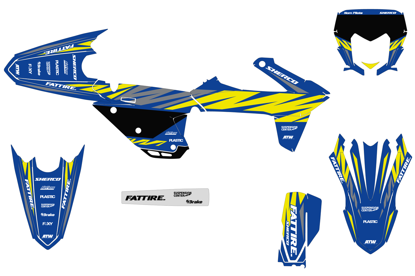 Kit déco Sherco SE/SM - SHMX003 Gris