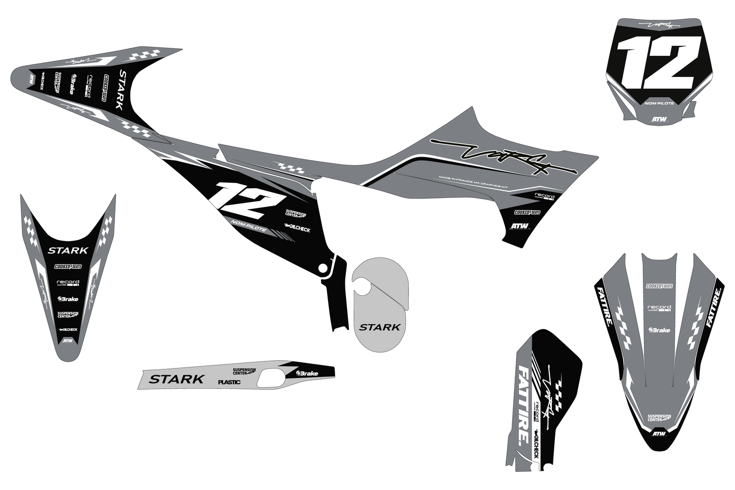 KTM 50 SX motocross graphics kit - Cutz Orange