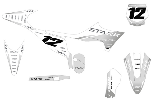 Kit déco Stark VARG MX/EX/SM - SVMX002 Gris