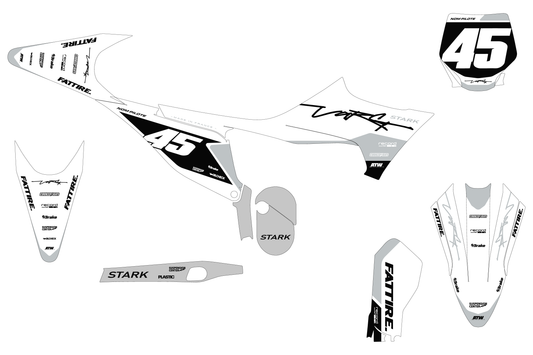 Kit déco Stark VARG MX/EX/SM - SVMX003 Blanc