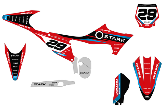 Kit déco Stark VARG MX/EX/SM - SVMX004 Cyan
