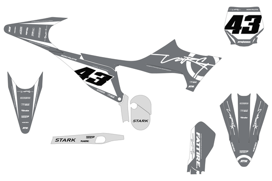 Kit déco Stark VARG MX/EX/SM - SVMX005 Gris