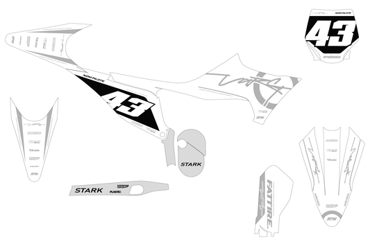 Kit déco Stark VARG MX/EX/SM - SVMX005 Blanc