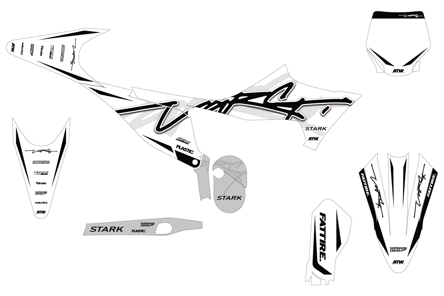 Kit déco Stark VARG MX/EX/SM - SVMX010 Blanc