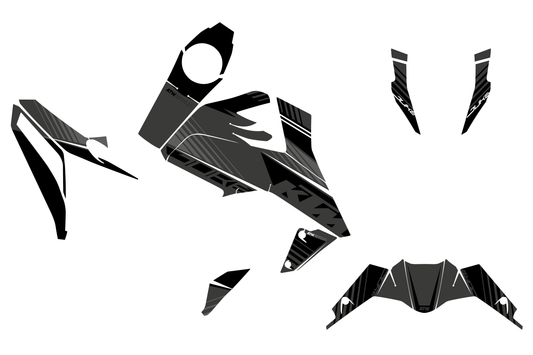 Kit déco Moto “Gradient” KTM 125 DUKE Gris - ATW DESIGN