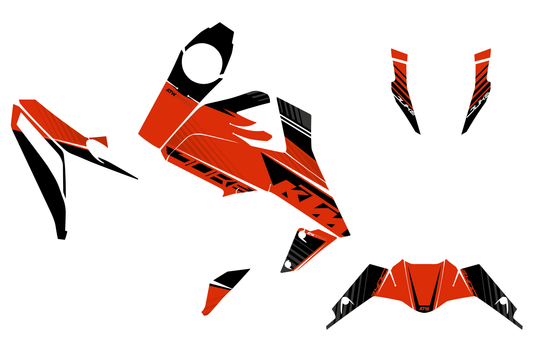 Kit déco Moto “Gradient” KTM 390 DUKE Orange - ATW DESIGN