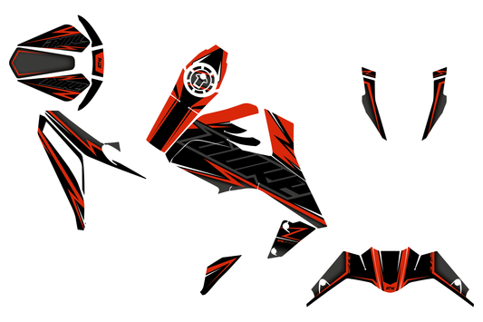 Kit déco Moto “Shadow” KTM 390 DUKE Orange - ATW DESIGN