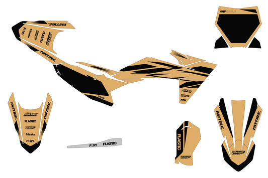 KTM 85 SX motocross graphics kit - Cutz Beige