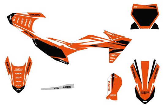 KTM 85 SX motocross graphics kit - Cutz Orange