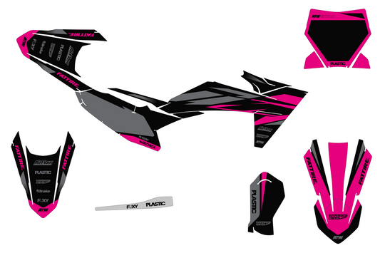 KTM 85 SX motocross graphics kit - Cutz Rose