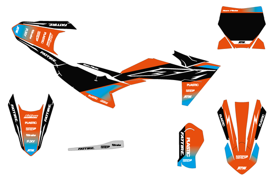Kit déco motocross KTM 85 SX - Cutz Cyan
