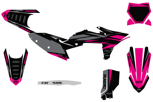 KTM SX / SX-F motocross graphics kit - Cutz Rose