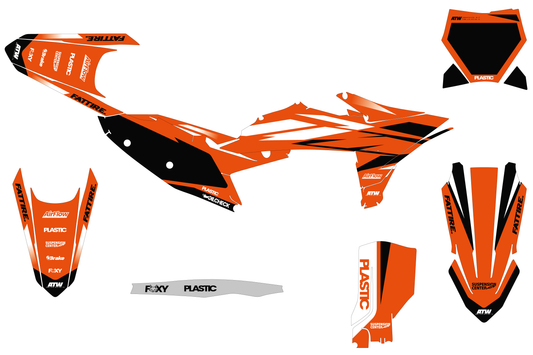 KTM SX / SX-F motocross graphics kit - Cutz Orange