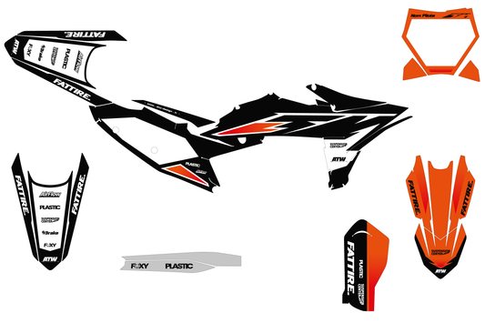 KTM 450 SMR motocross graphics kit - Cutz Orange