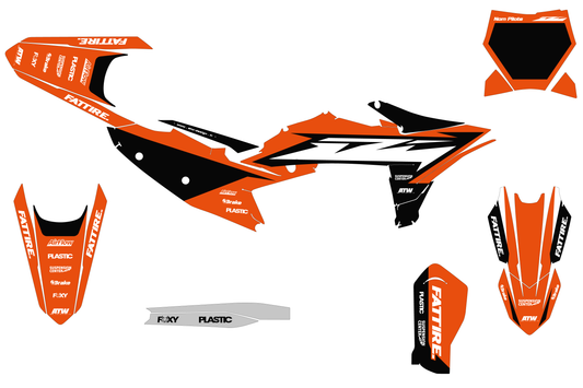 KTM 450 SMR motocross graphics kit - Cutz Orange