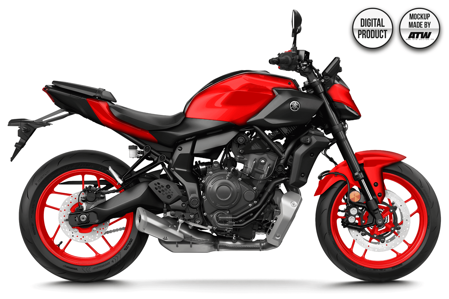 YAMAHA MT-07 2025-2026 Mockup – PSD & AI - ATW DESIGN