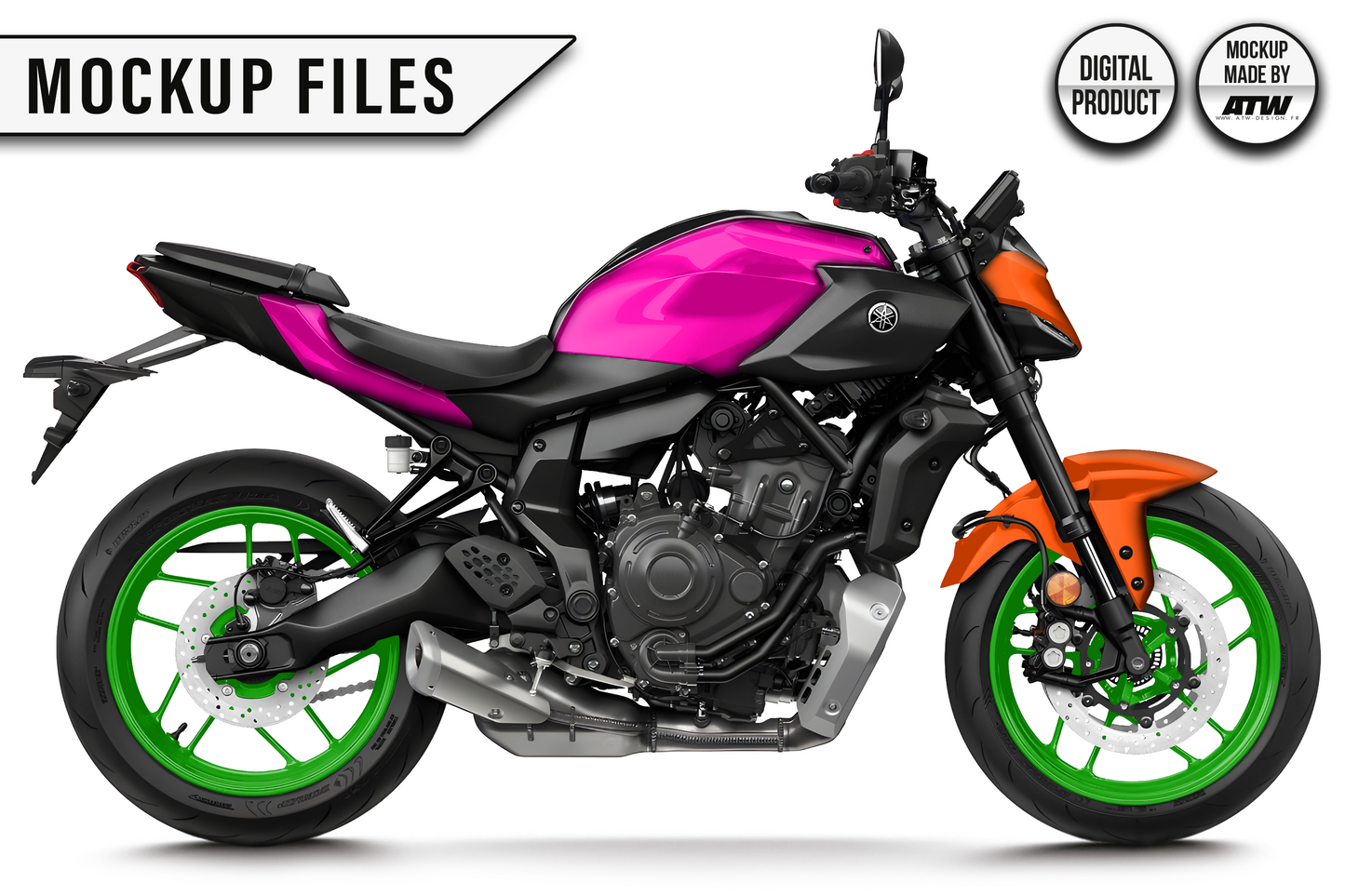 YAMAHA MT-07 2025-2026 Mockup – PSD & AI