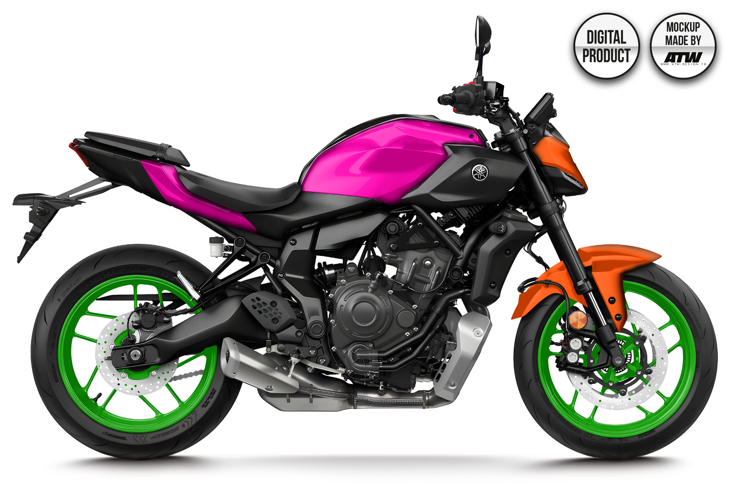 YAMAHA MT-07 2025-2026 Mockup – PSD & AI