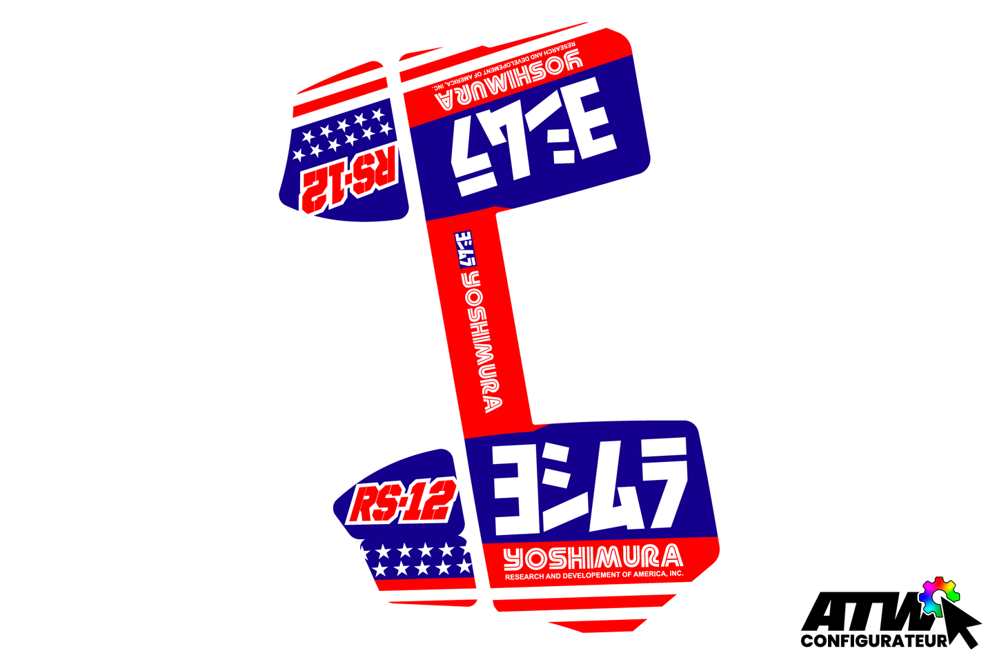 Sticker Yoshimura RS12 Country - Configurable