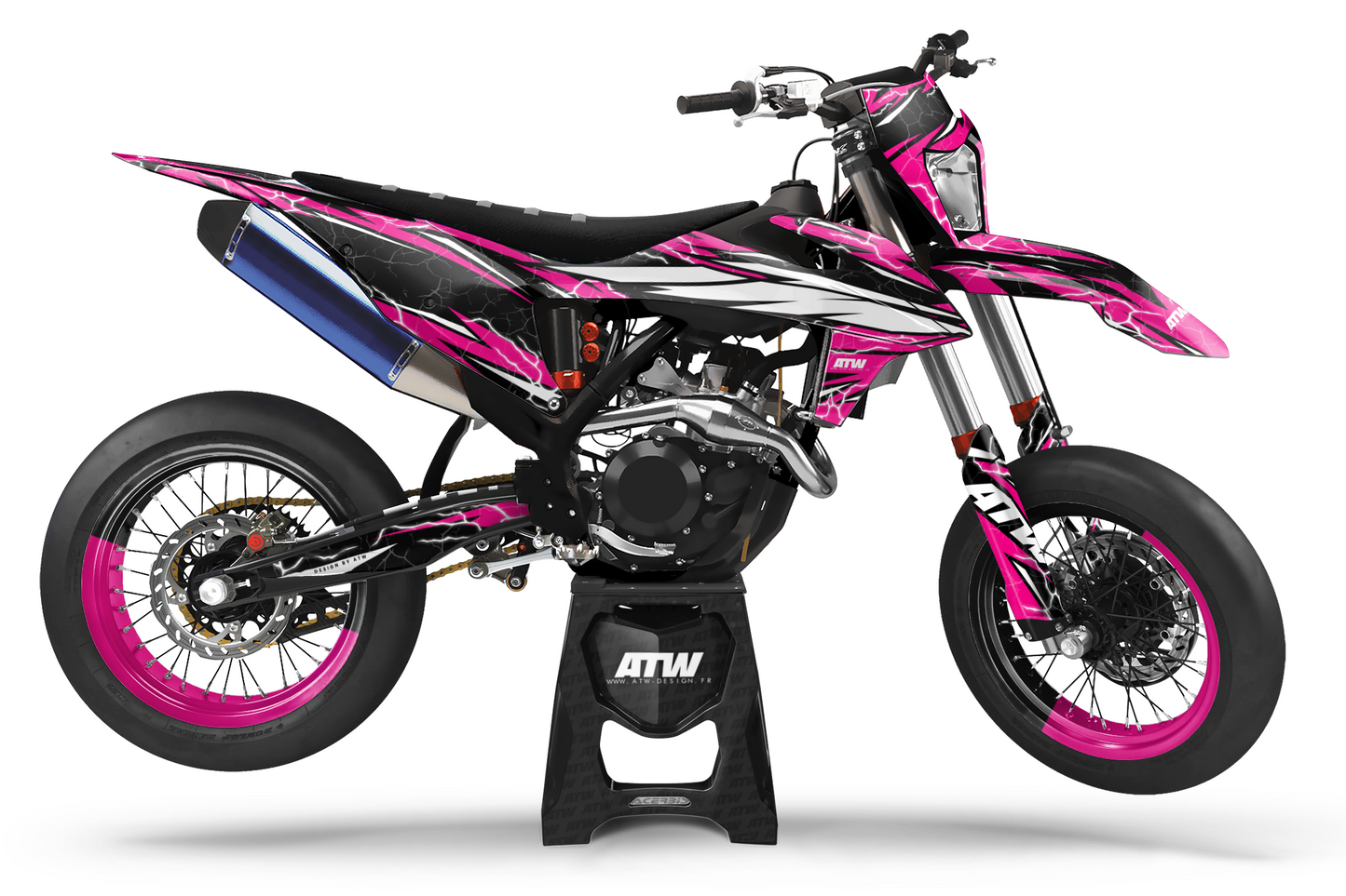 Kit déco Supermotard “Crack-Dark” pour Tout Modèles