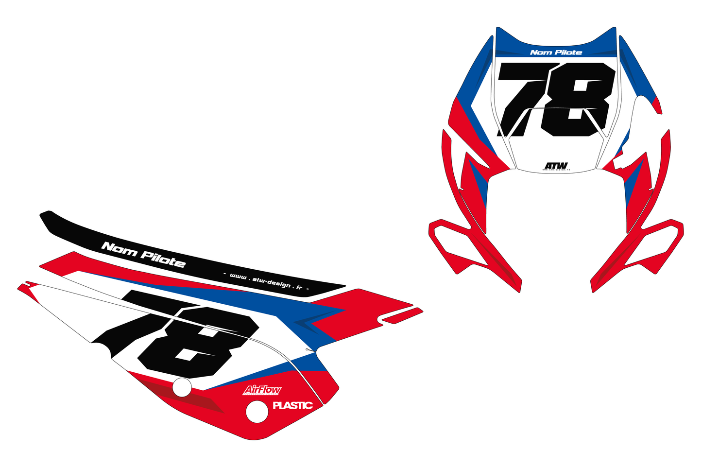 Fonds de plaques motocross Beta XTRAINER - FBXT002 Bleu