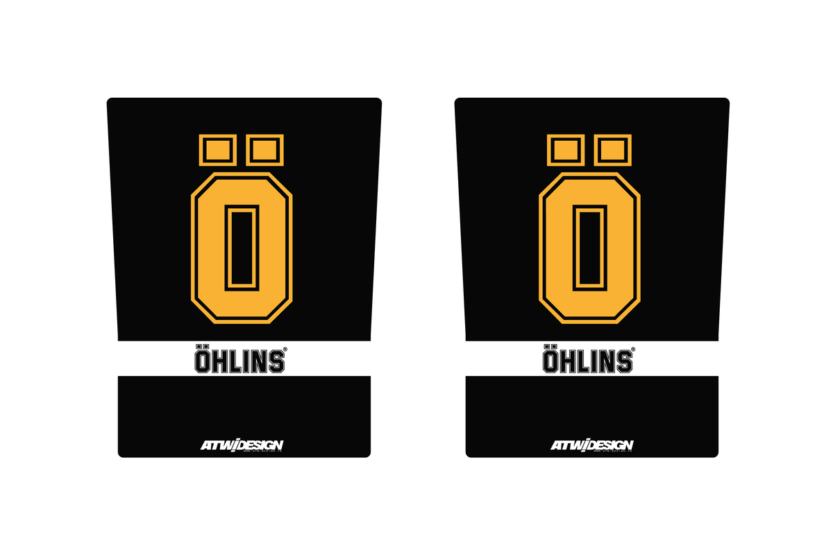Fork stickers 230x165mm - Ohlins V4