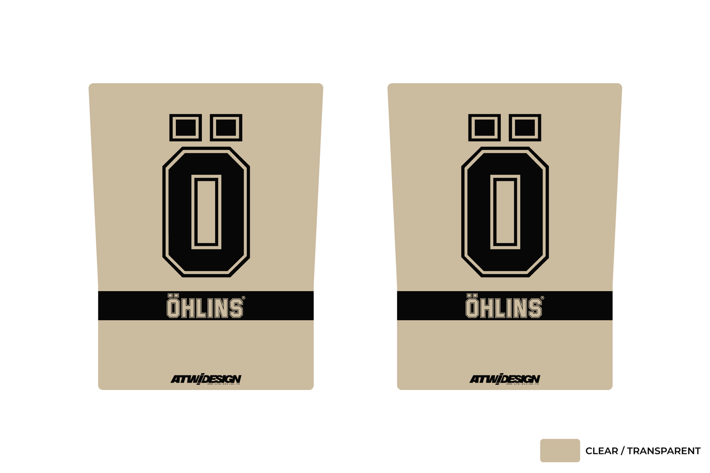 Stickers de Fourche Transparent 230x165mm - Ohlins V2