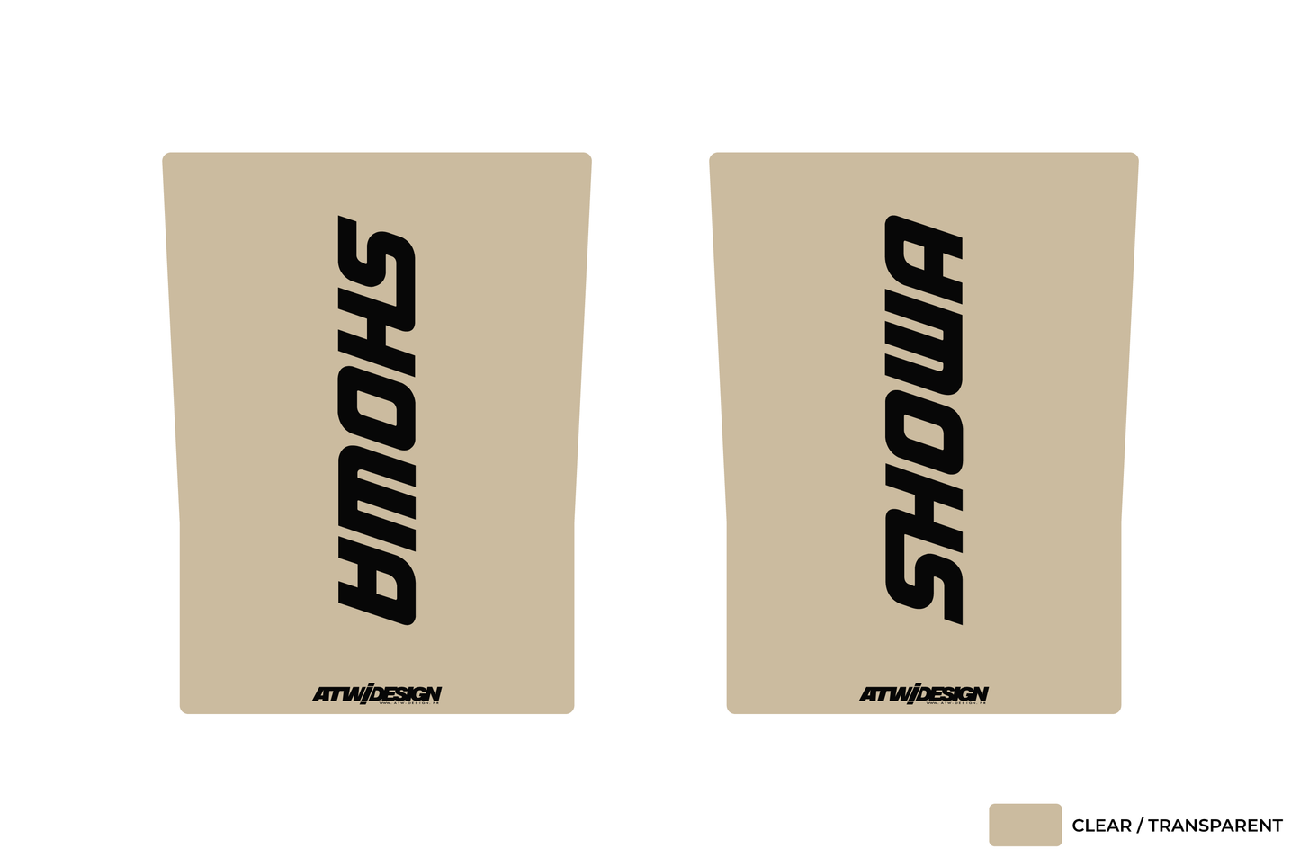 Stickers de Fourche Transparent 230x165mm - Showa V1