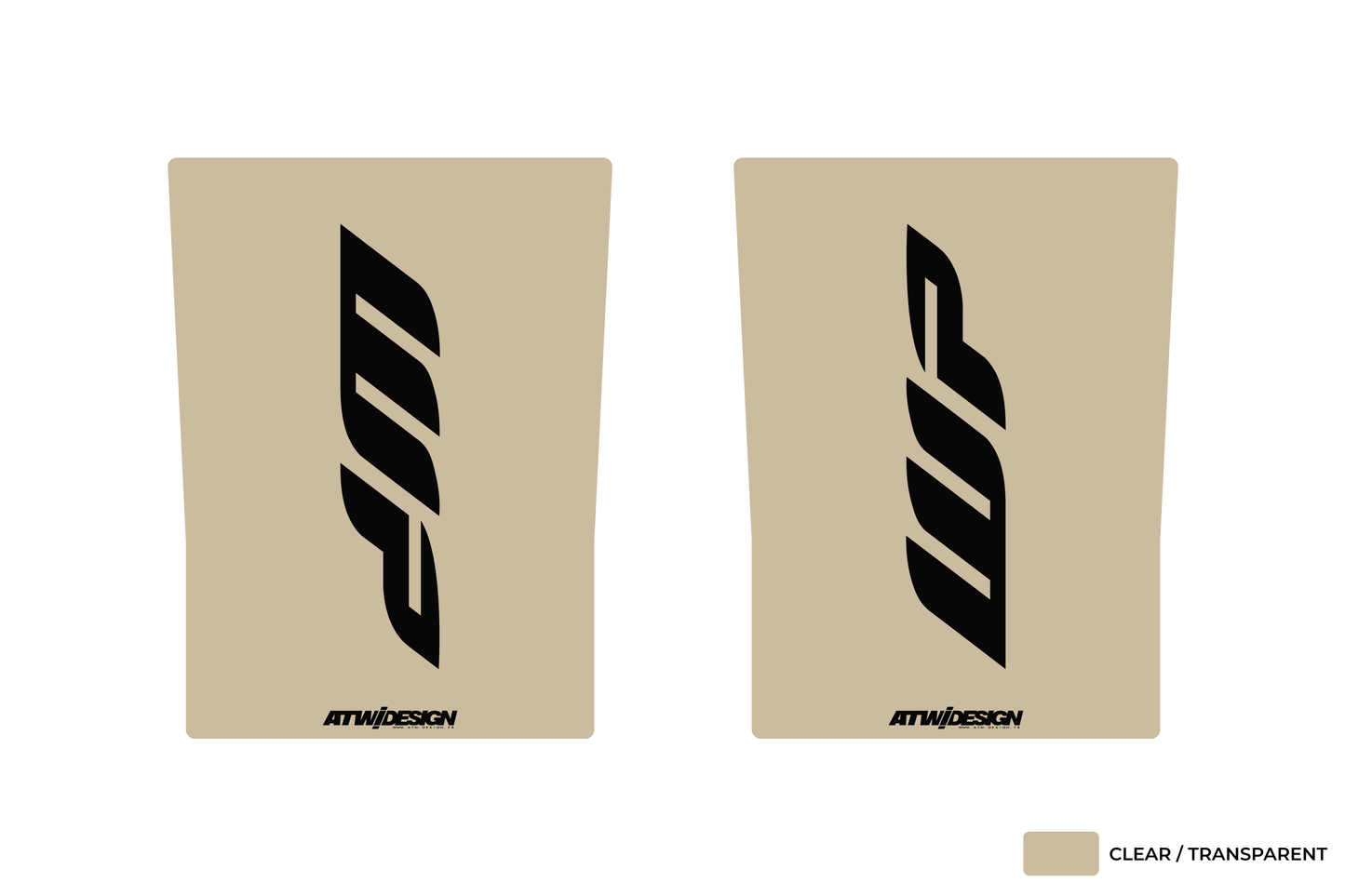Stickers de Fourche Transparent 230x165mm - WP V2