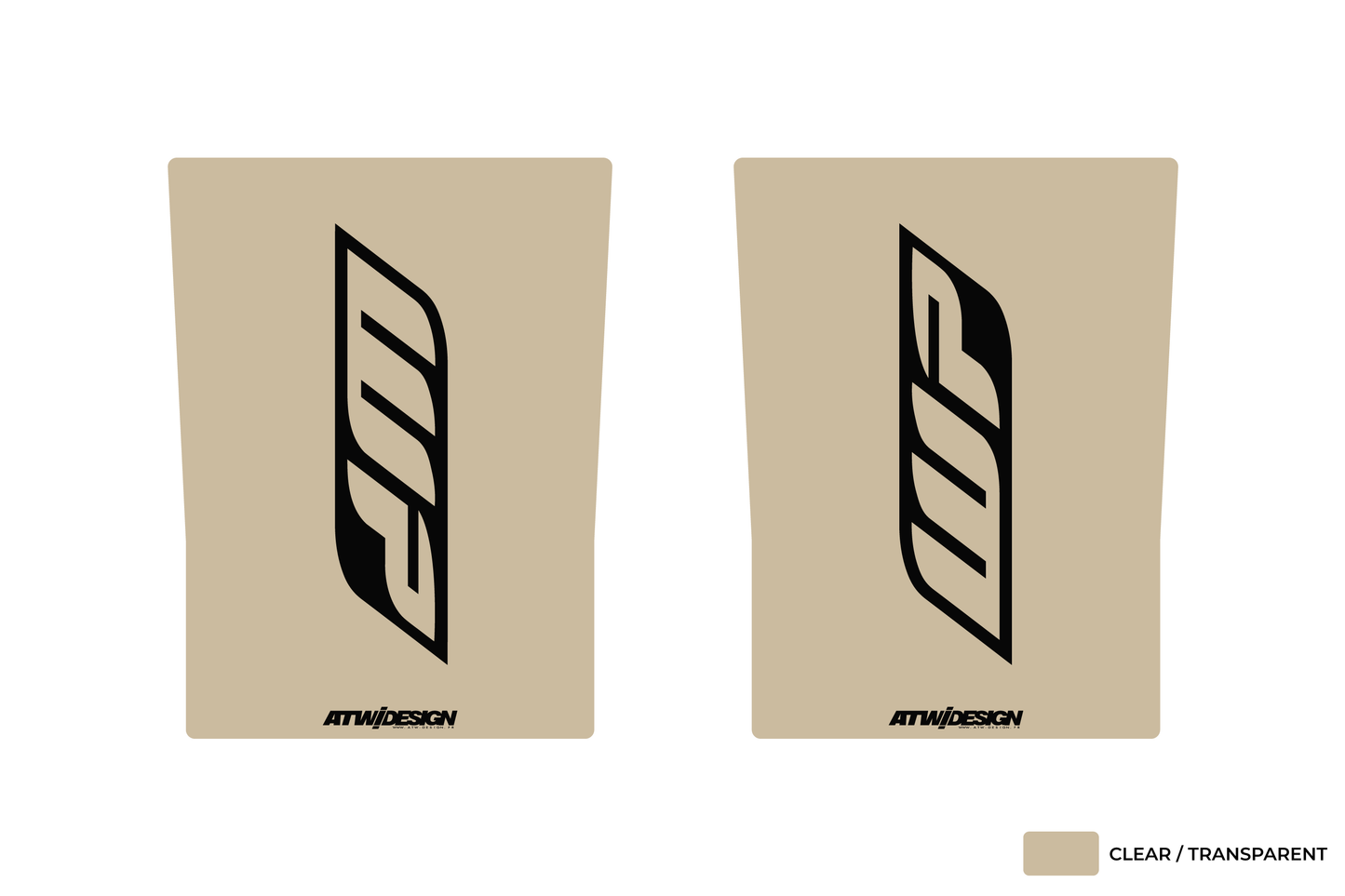Stickers de Fourche Transparent 230x165mm - WP V1