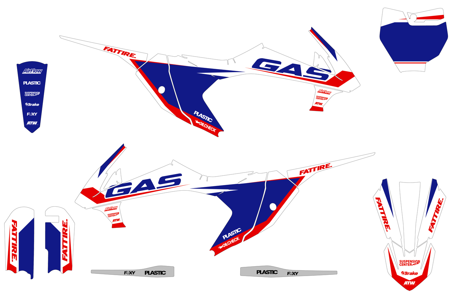 KIT DÉCO MOTOCROSS “GROUND” POUR GASGAS MC 85 BLANC