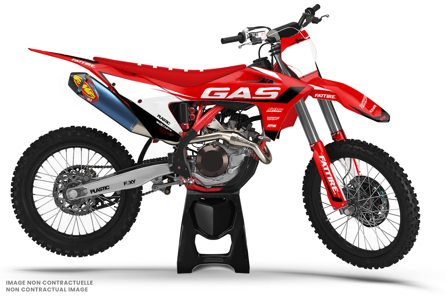 KIT DÉCO MOTOCROSS “GROUND” POUR GASGAS EC-ECF ROUGE - ATW DESIGN